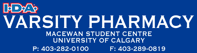 Varsity Pharmacy Macewan Student Centre 403 282 0100